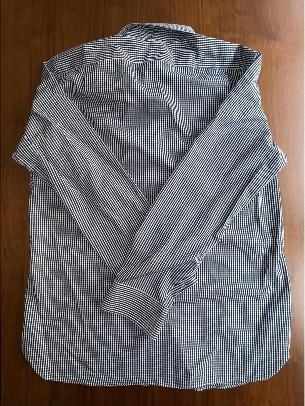 J.Crew Thomas Mason Heritage Navy Gingham Button-Down Dress Shirt - Size XL